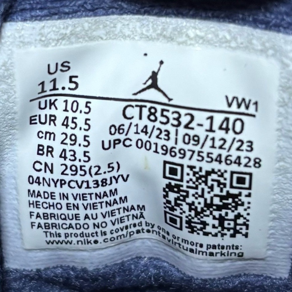 Air Jordan 3 Retro Midnight Navy 2023 Size 11.5 - Picture 6 of 7